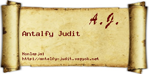 Antalfy Judit névjegykártya